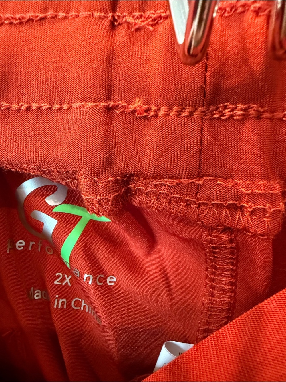 Women's Cargo scrub Pants with Drawstring Waist - Orange - Picture 3 of 3